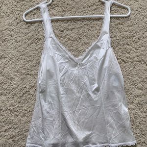 white silk tank